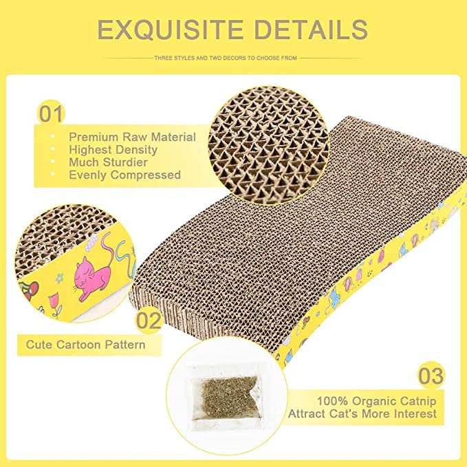 Cat Scratcher | Durable Scratch Board for Cats & Kittens | Eco-Friendly, Non-Toxic Material | All Breeds & Ages