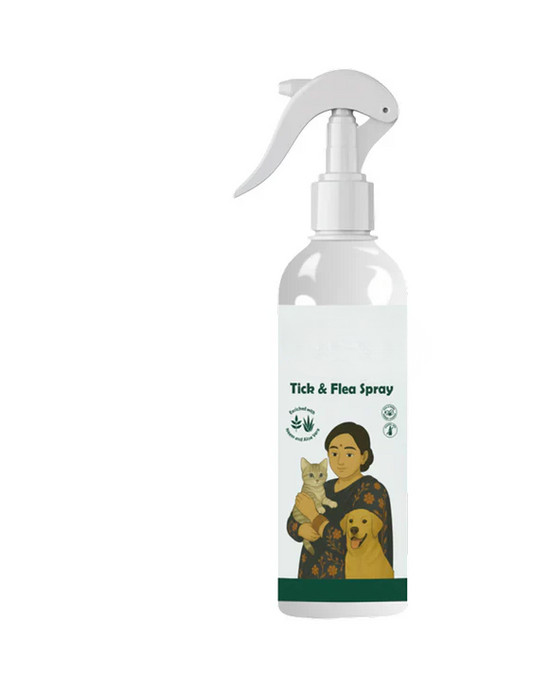 Tick & Flea Spray with Neem & Aloe Vera (250 ml) | Fast-Acting, Soothing, Daily Protection
