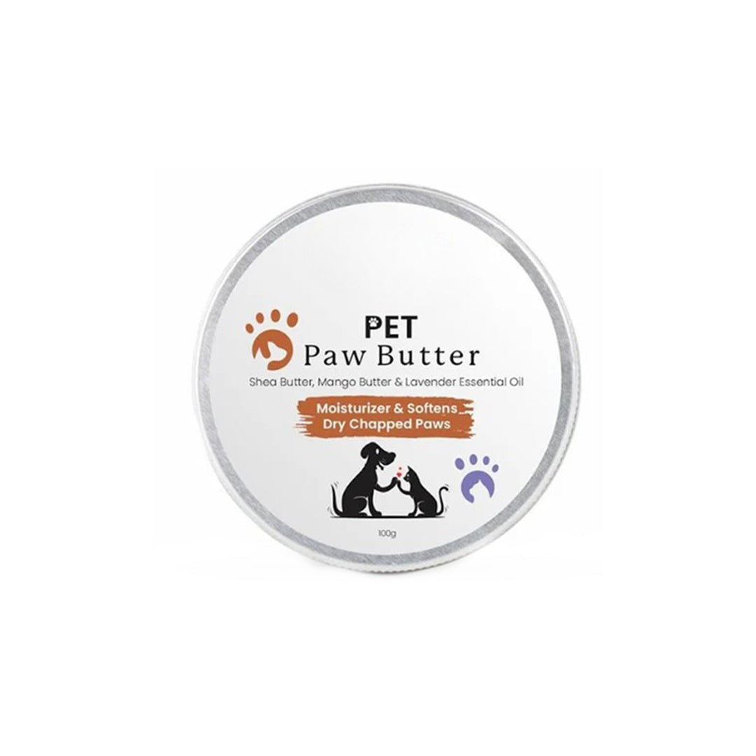Pet Paw Butter with Shea Butter, Mango Butter & Lavender Essential Oil for Dogs & Cats (100g) | Moisturises, Heals & Protects Dry Paws