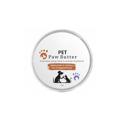 Pet Paw Butter with Shea Butter, Mango Butter & Lavender Essential Oil for Dogs & Cats (100g) | Moisturises, Heals & Protects Dry Paws