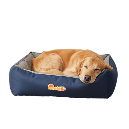 Sofa Basket Bed for Dogs & Cats – Small (22' x 17' x 6') | Velvet Interior, Mat Exterior, Washable & Scratch-Resistant (Pink)