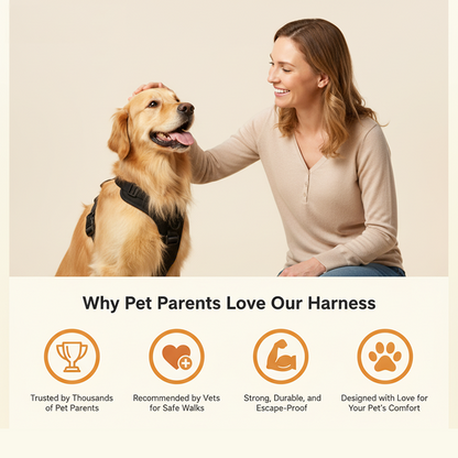 No-Pull Reflective Dog Harness | Anti-Choke Training Vest with Soft Padding and Easy-Control Handle