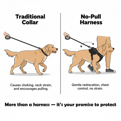 No-Pull Reflective Dog Harness | Anti-Choke Training Vest with Soft Padding and Easy-Control Handle