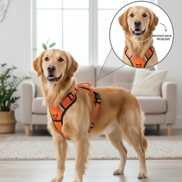 No-Pull Reflective Dog Harness | Anti-Choke Training Vest with Soft Padding and Easy-Control Handle