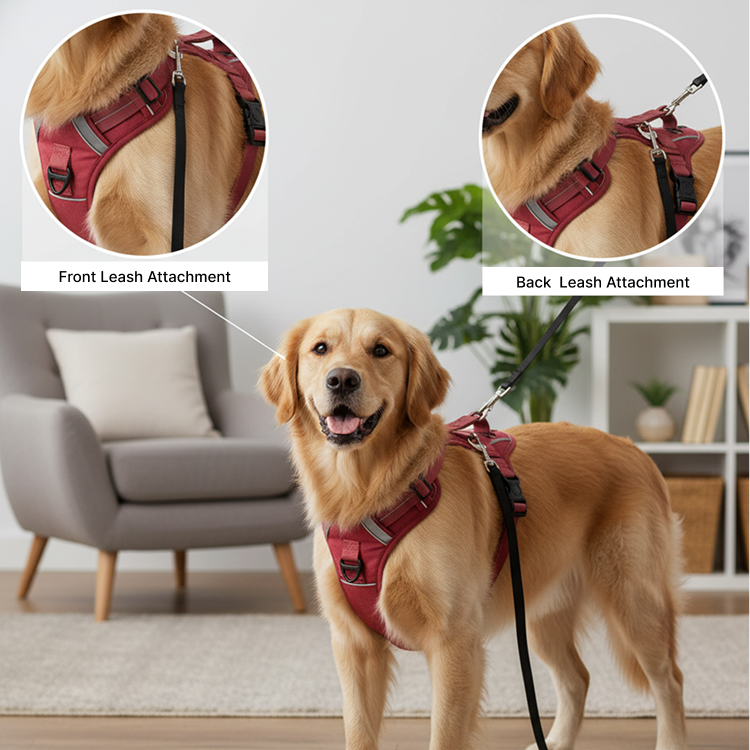 No-Pull Reflective Dog Harness | Anti-Choke Training Vest with Soft Padding and Easy-Control Handle