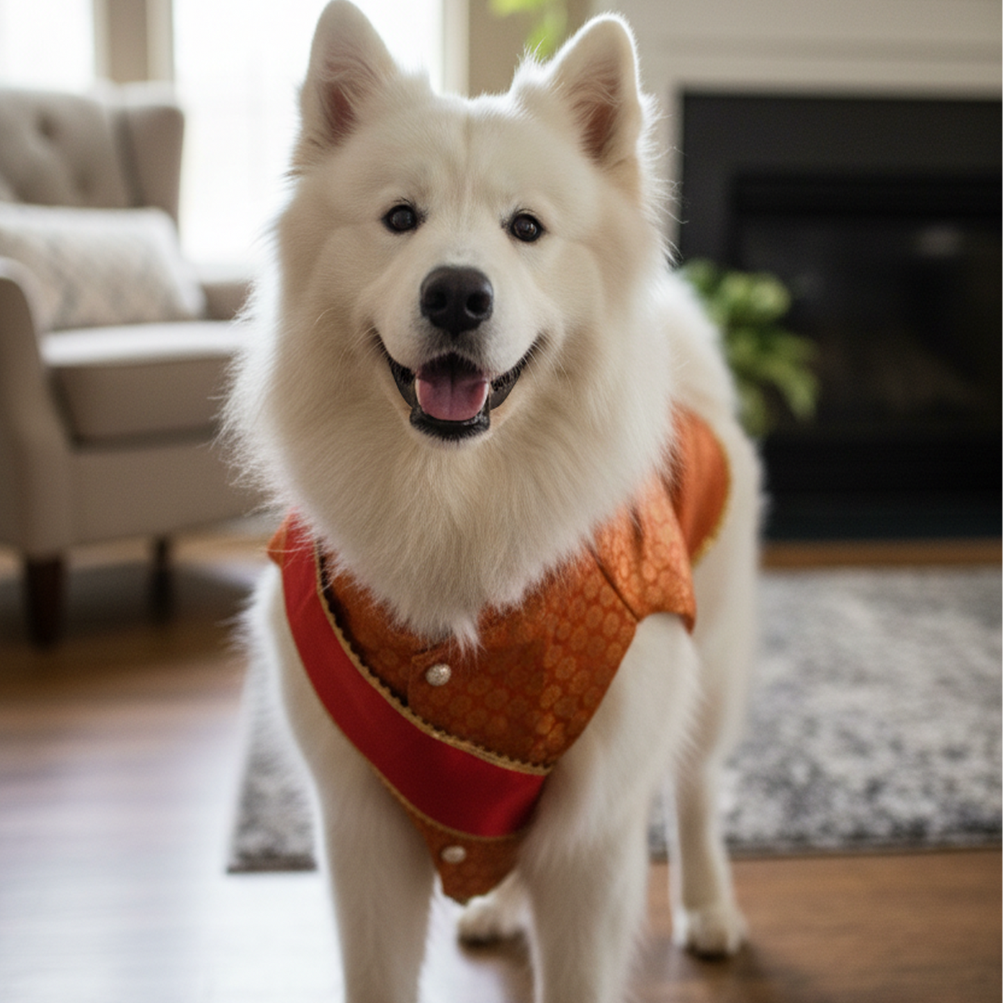 Festive for Pets – Orange | Stylish Outfit for Weddings & Festivals