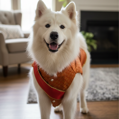Festive for Pets – Orange | Stylish Outfit for Weddings & Festivals
