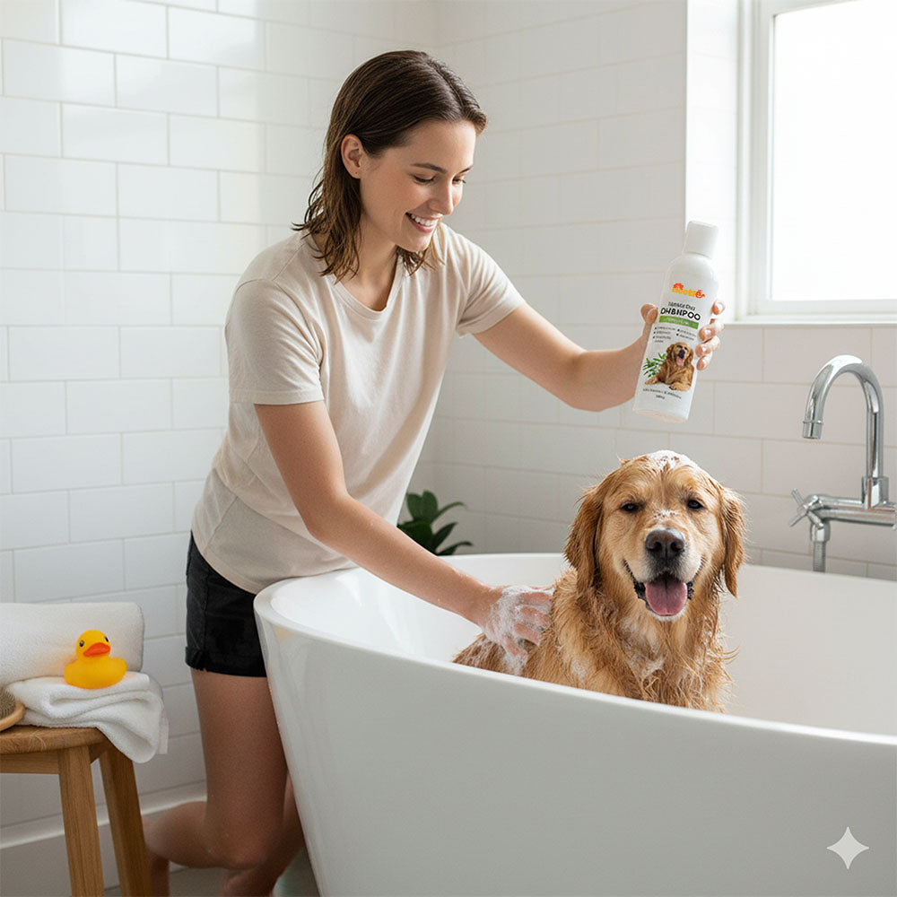 Herbal Neem Dog Shampoo (200 ml) | Anti-Tick, Soothing & Deodorising Cleanse
