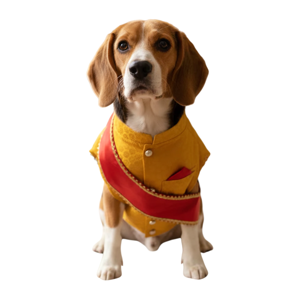 Festive for Pets – Yellow | Stylish Outfit for Weddings & Festivals