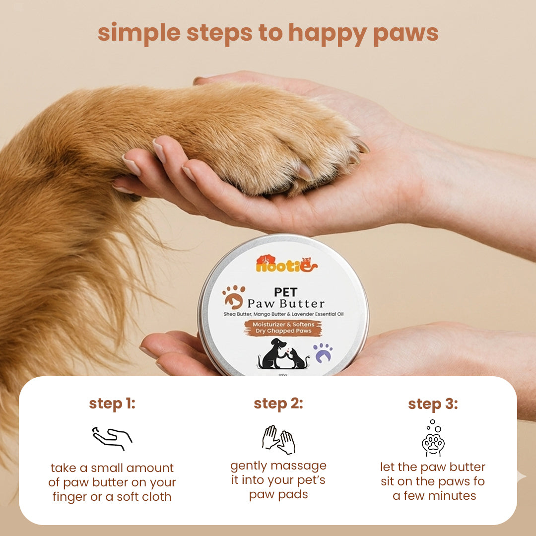 Pet Paw Butter with Shea Butter, Mango Butter & Lavender Essential Oil for Dogs & Cats (100g) | Moisturises, Heals & Protects Dry Paws